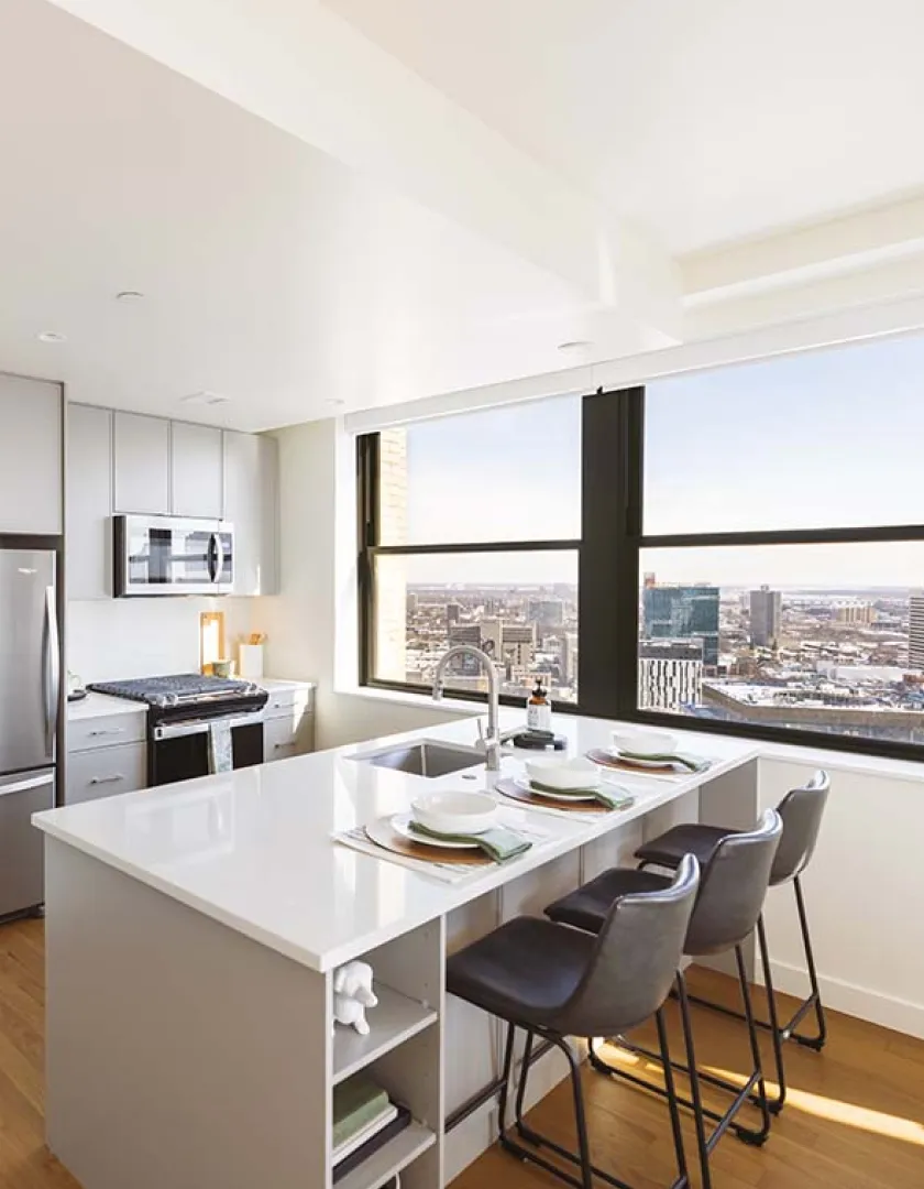Photo of kitchen in a unit.