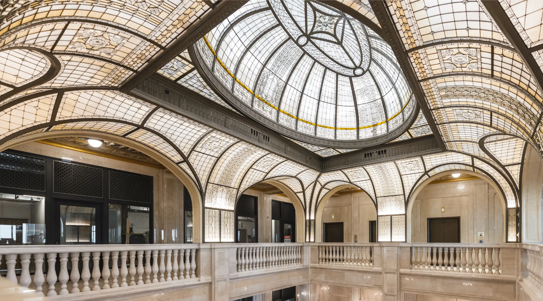 Collage of images of the Book Tower.