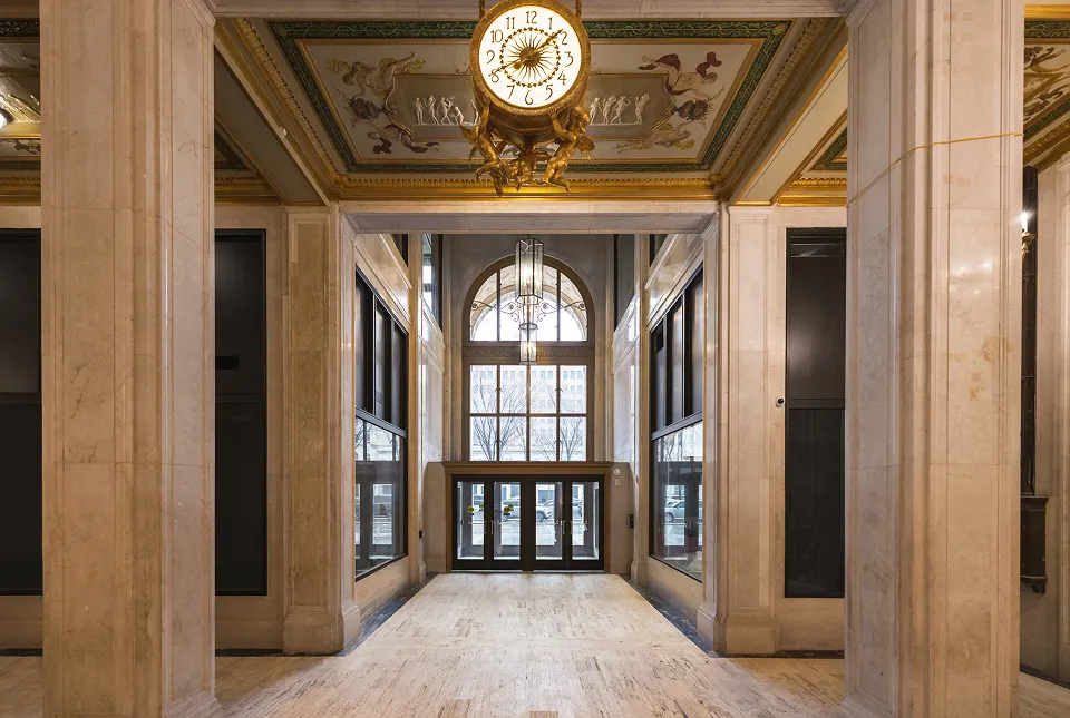 Collage of images of the Book Tower.