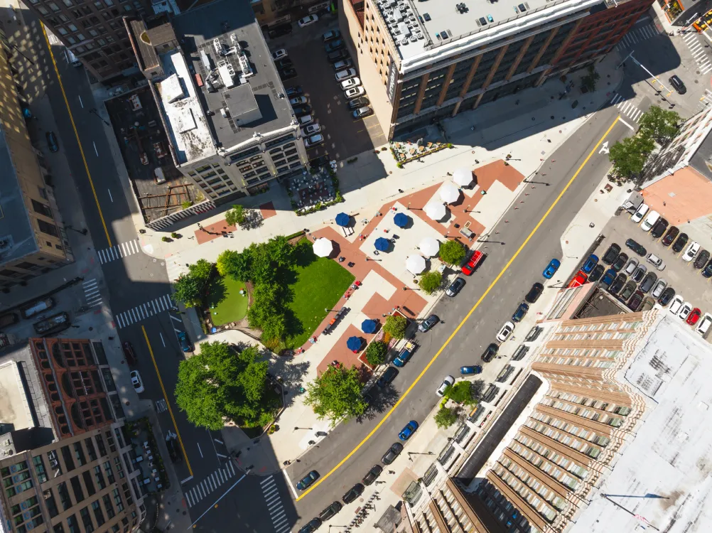 Collage of images of the neighborhood.