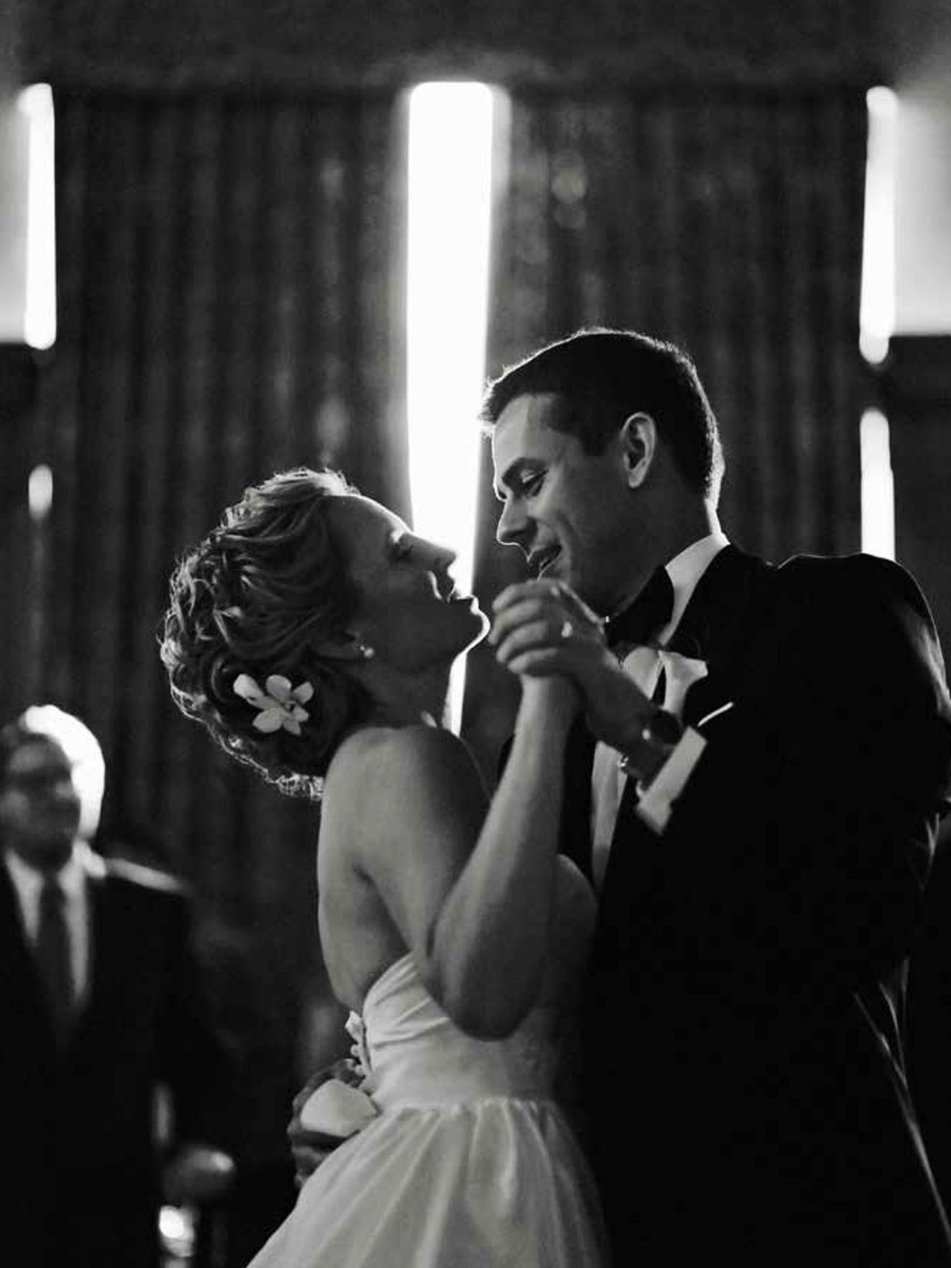 A couple dancing at the ballroom.