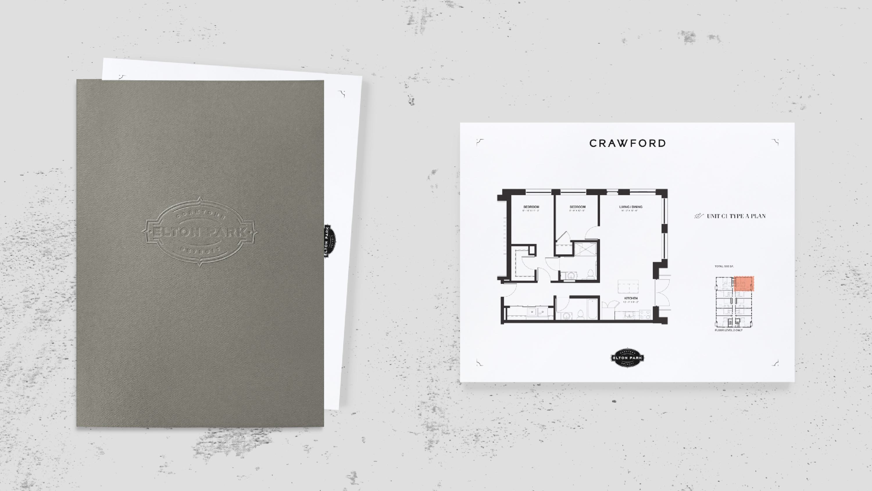 A set of nicely designed and branded floorplans