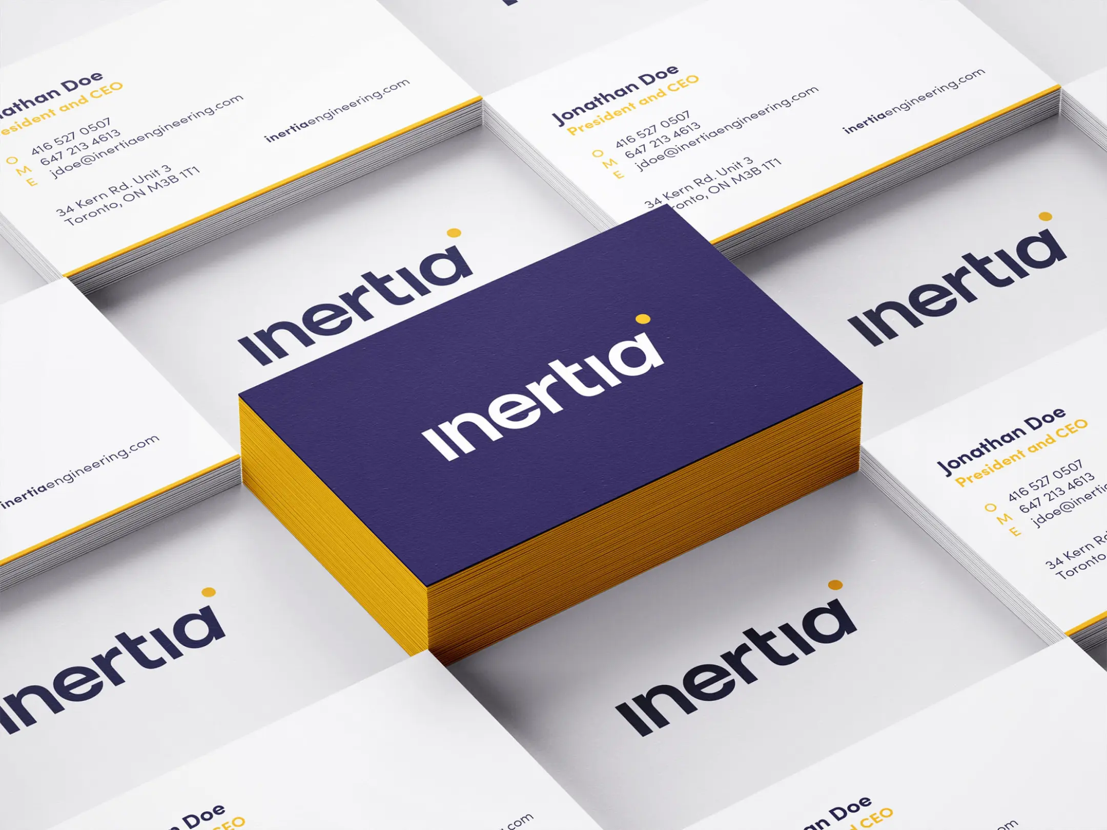 A mockup of business cards