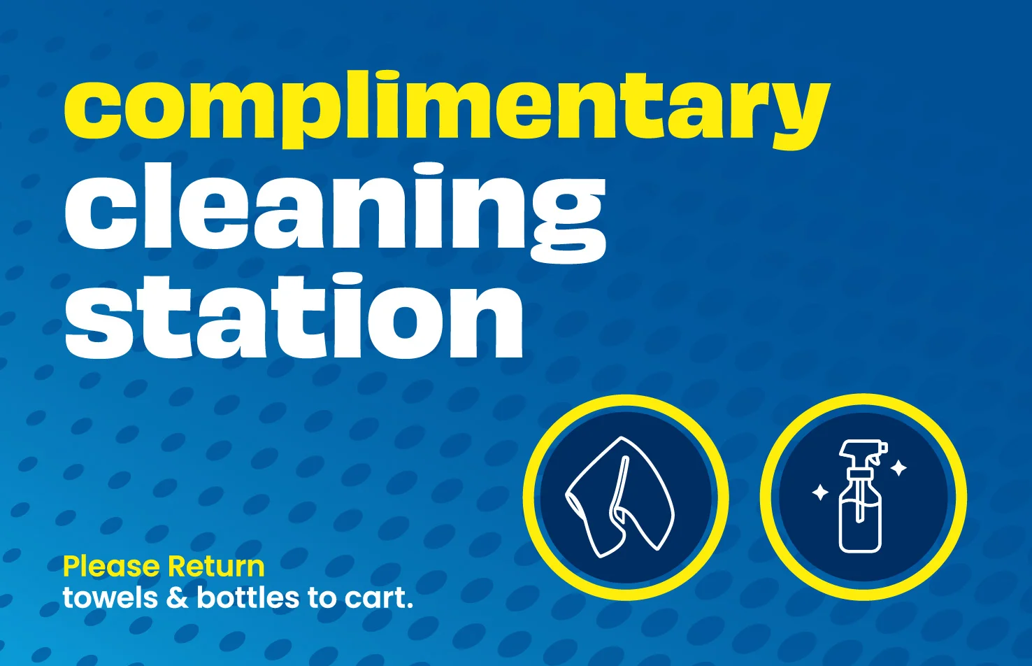 complimentary cleaning station