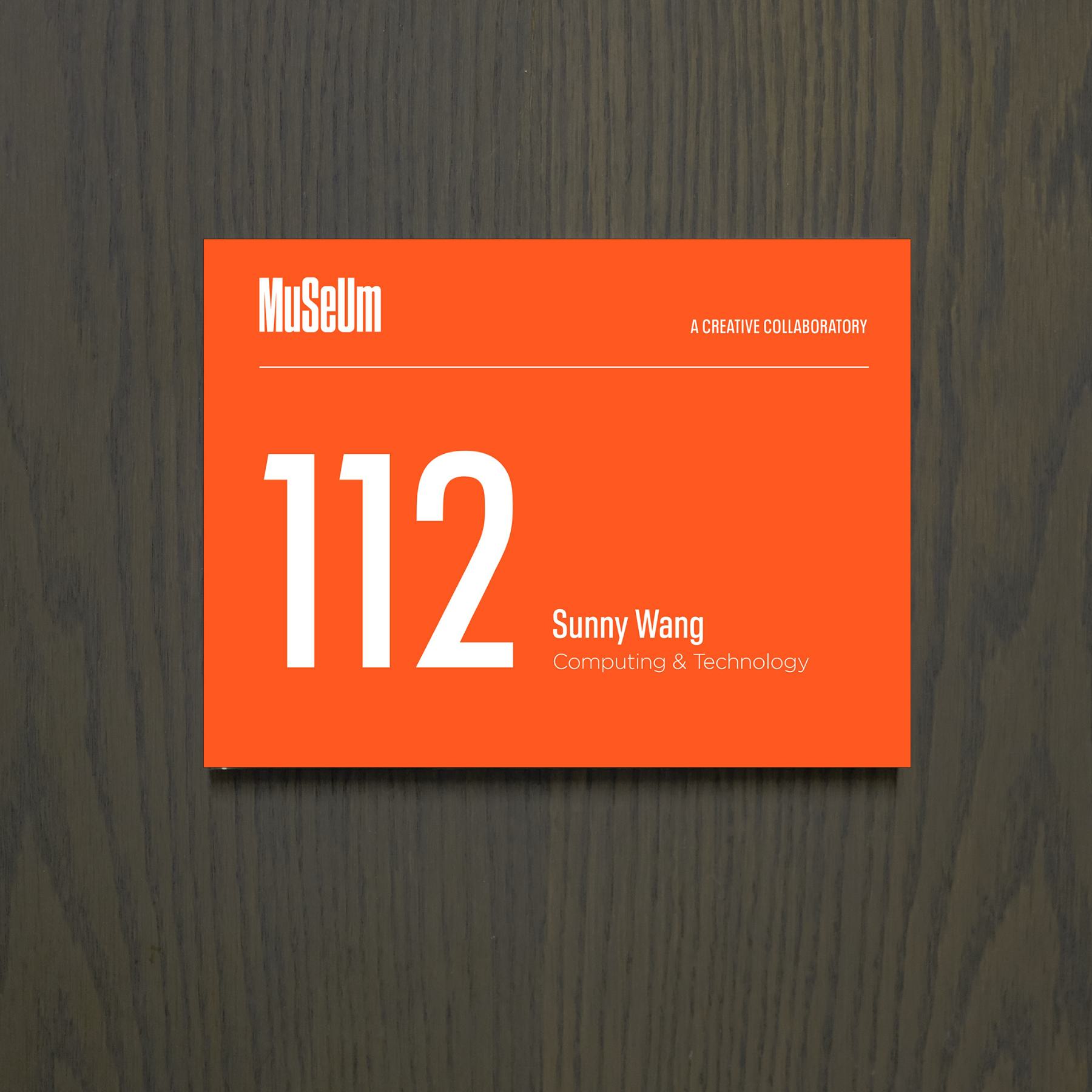 a mockup of an office door signage